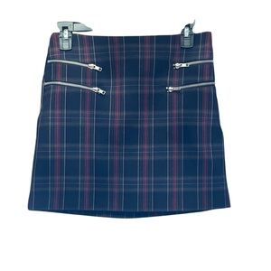 Forever 21. Women's Red/Blue Tartan Plaid Mini Academia Skirt. Size Small.